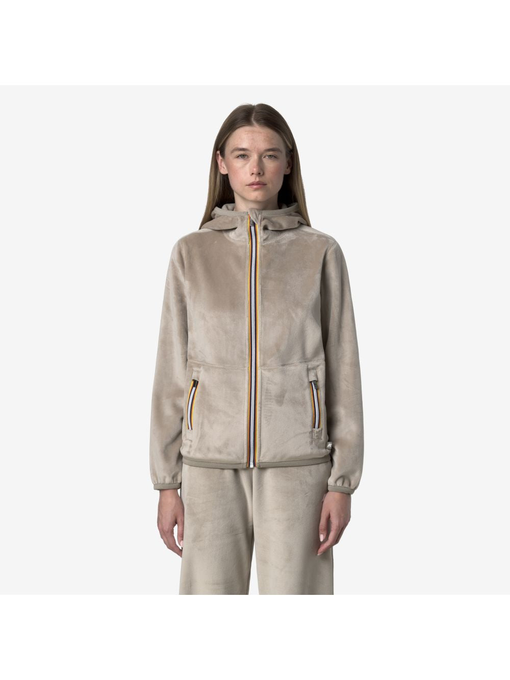 Pile K-Way LILY VELOUR POLAR DOUBLE Donna - Beige