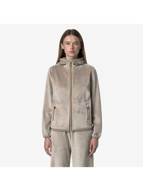 Pile K-Way LILY VELOUR POLAR DOUBLE Donna - Beige