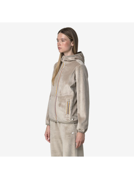 Pile K-Way LILY VELOUR POLAR DOUBLE Donna - Beige