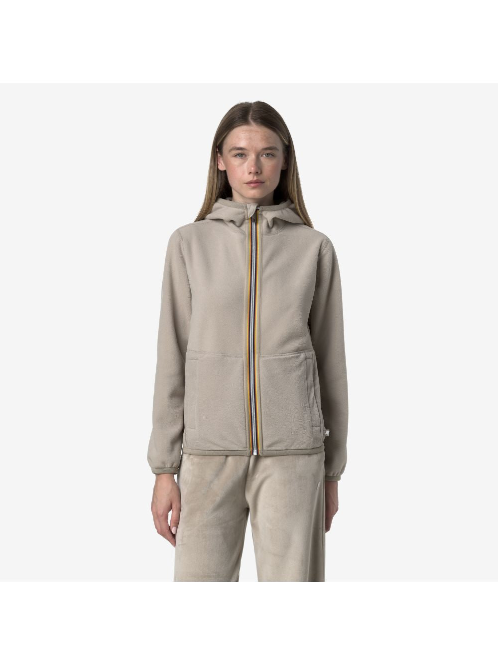 Pile K-Way LILY VELOUR POLAR DOUBLE Donna - Beige
