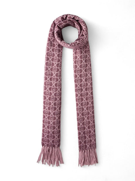 Sciarpa Liu Jo STOLA BRUSHED LOGO OVAL Donna - Rosa