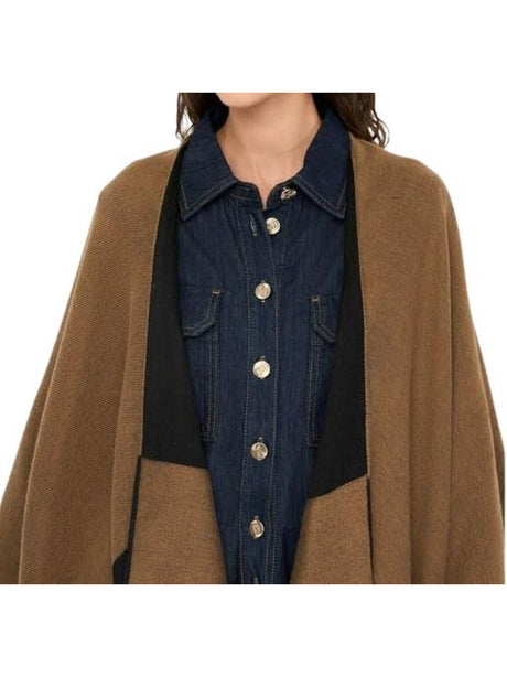 Poncho Liu Jo OVAL MONOGRAM Donna - Beige