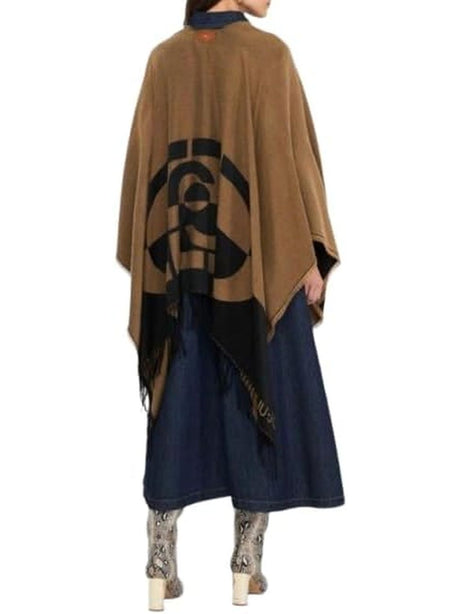 Poncho Liu Jo OVAL MONOGRAM Donna - Beige
