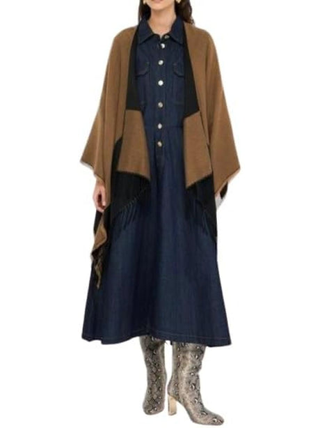 Poncho Liu Jo OVAL MONOGRAM Donna - Beige