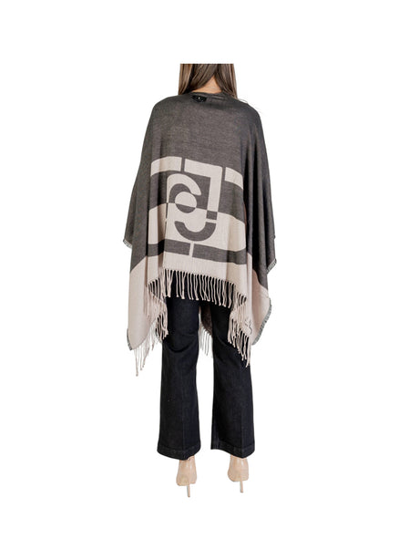 Poncho Liu Jo OVAL MONOGRAM Donna - Nero