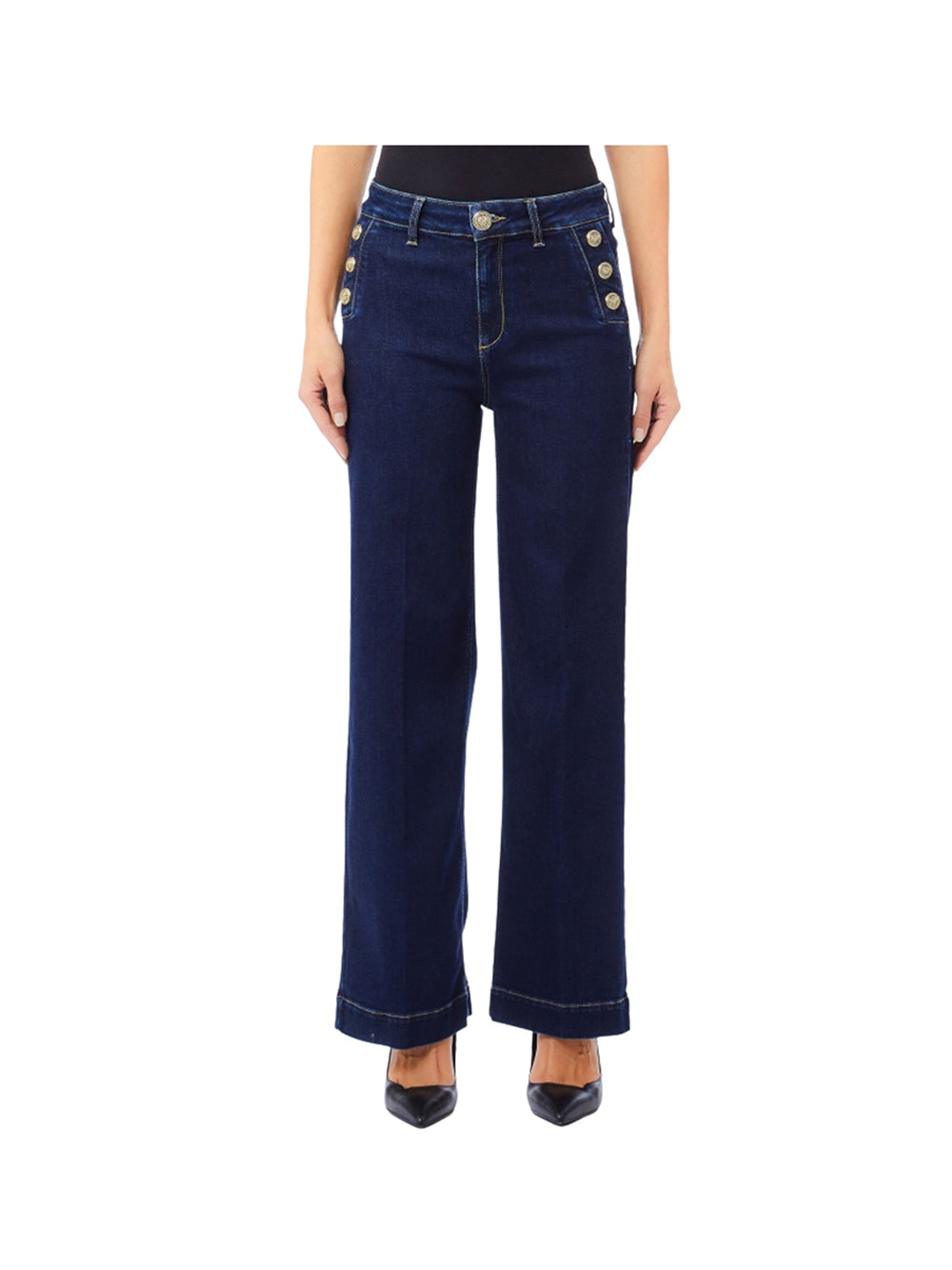 Jeans Liu Jo B.UP FLARE BUTTON H.W. Donna - Denim