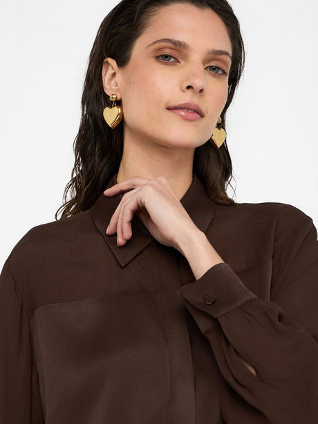 Camicia Liu Jo TS M/L Donna - Cioccolato