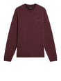 Felpa Lyle & Scott logo brushback crew Unisex - Bordeaux