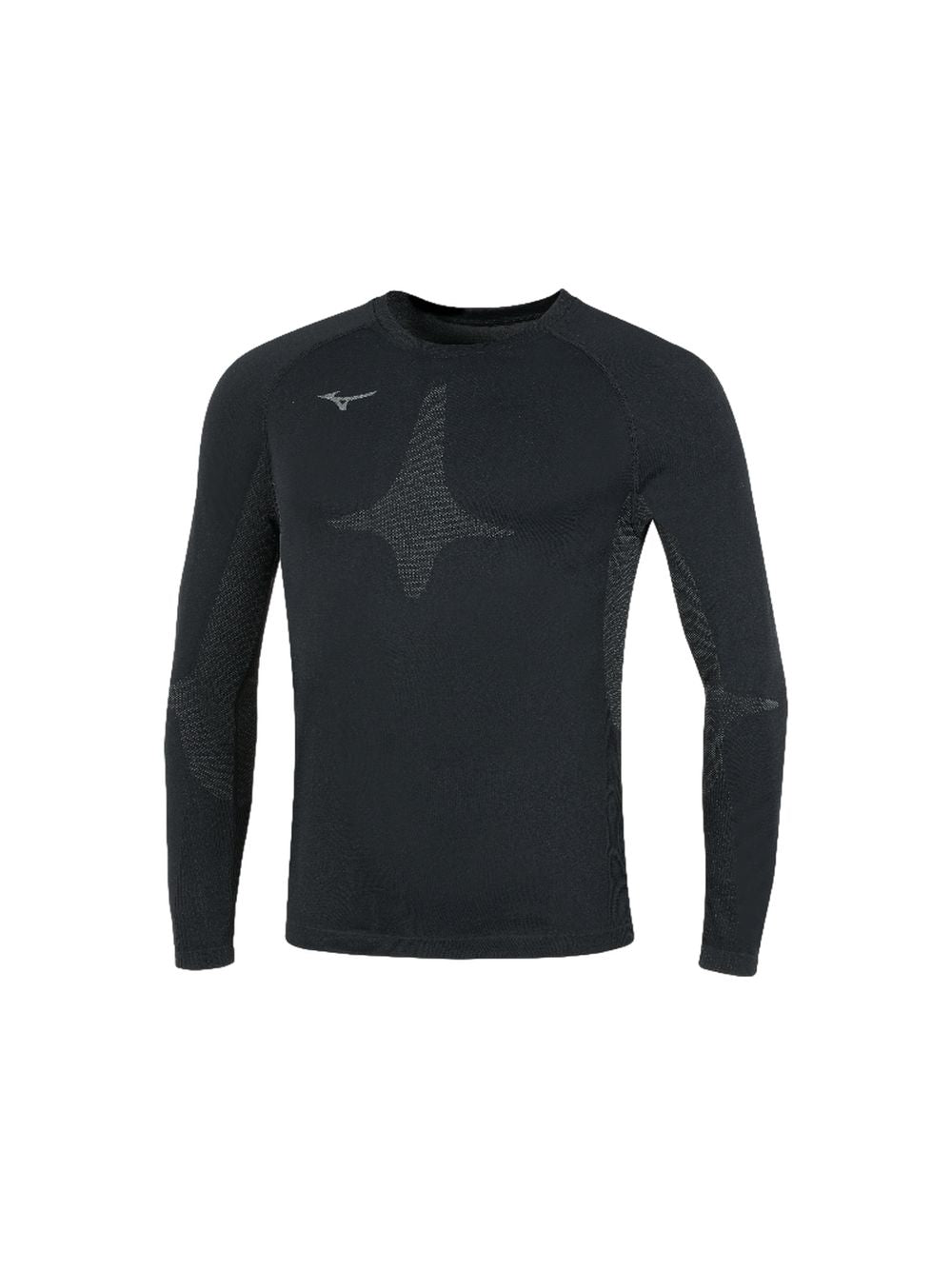 T-shirt Sportiva Mizuno TEAM LONG SLEEVE UNDERWEAR Uomo - Nero