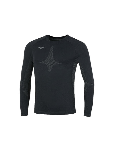 T-shirt Sportiva Mizuno TEAM LONG SLEEVE UNDERWEAR Uomo - Nero