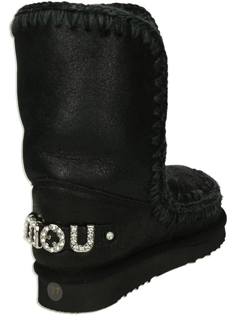 Stivaletti Mou ESKIMO 24 RHINESTONES LOGO Donna - Nero