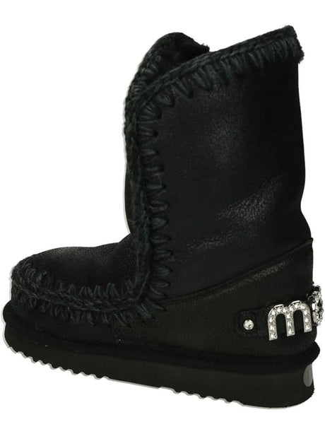 Stivaletti Mou ESKIMO 24 RHINESTONES LOGO Donna - Nero