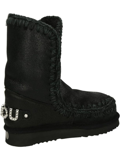Stivaletti Mou ESKIMO 24 RHINESTONES LOGO Donna - Nero