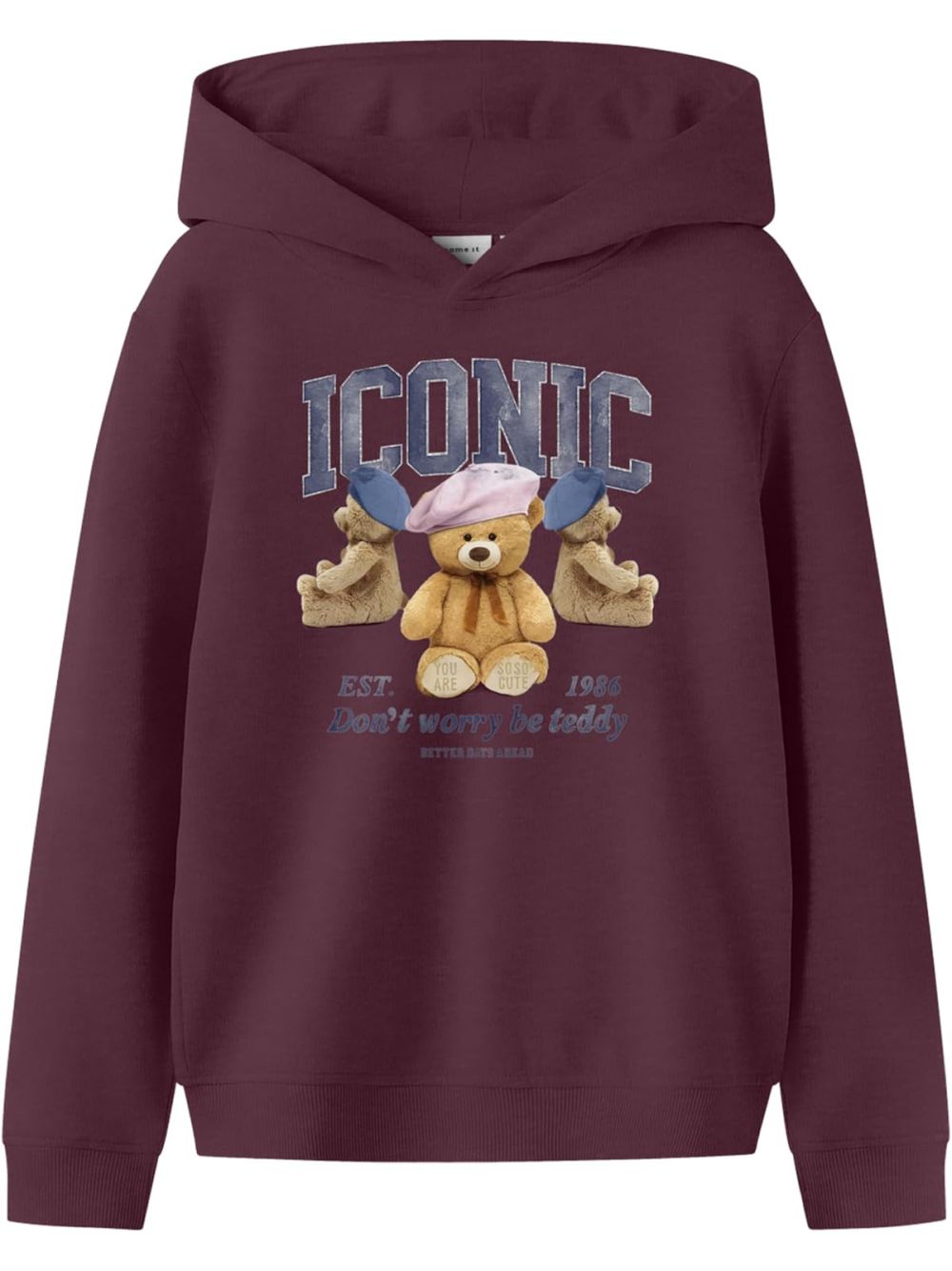 Felpa Name It Bambina - Bordeaux