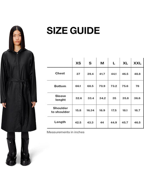 Impermeabile Rains Unisex - Nero