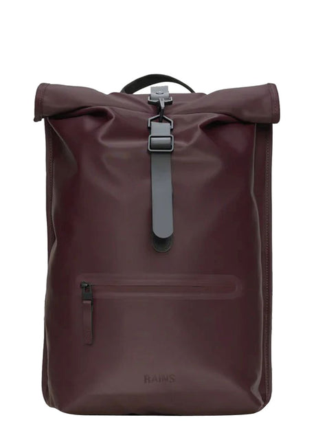 Zaino Rains Rolltop Rucksack Unisex - Bordeaux