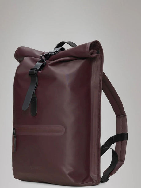 Zaino Rains Rolltop Rucksack Unisex - Bordeaux
