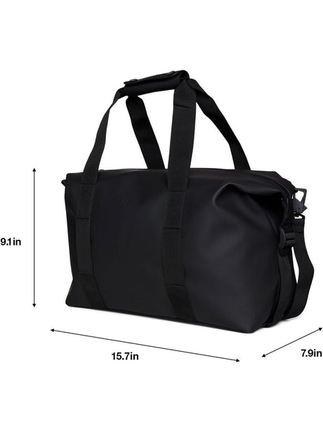 Borsone Rains Hilo Weekend Small Unisex - Nero