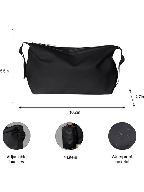 Beauty Case Rains Hilo Wash Bag Unisex - Nero
