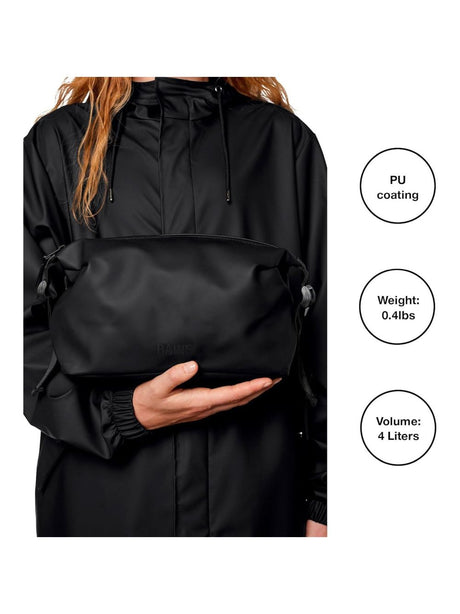 Beauty Case Rains Hilo Wash Bag Unisex - Nero