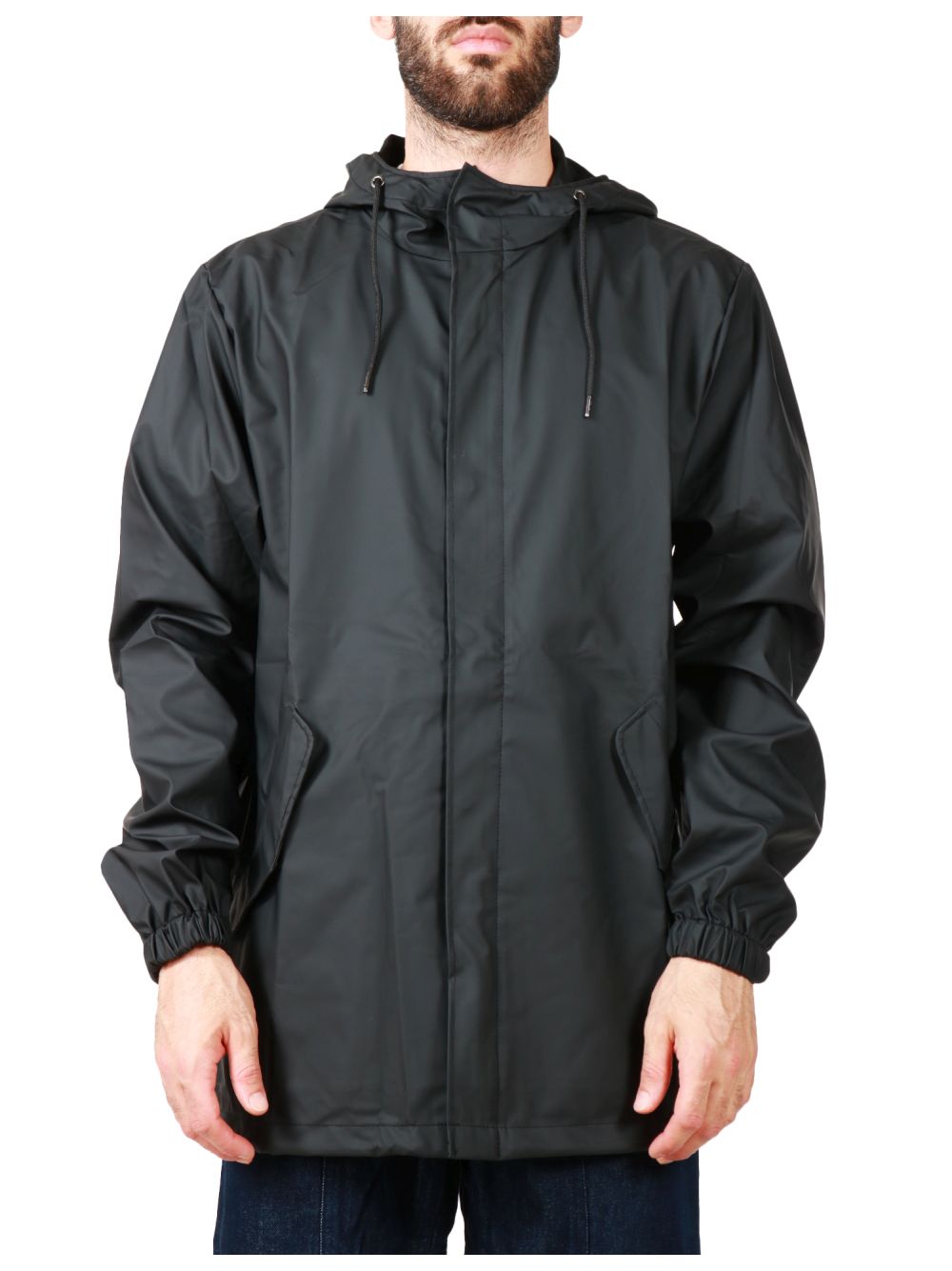 Impermeabile Rains Fishtail Jacket W3 Unisex - Nero