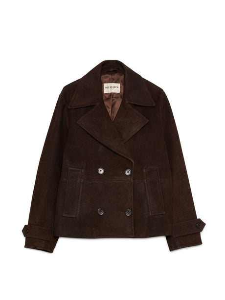 Giacca Roy Roger's PEACOAT SUEDE MAX . Donna - Marrone