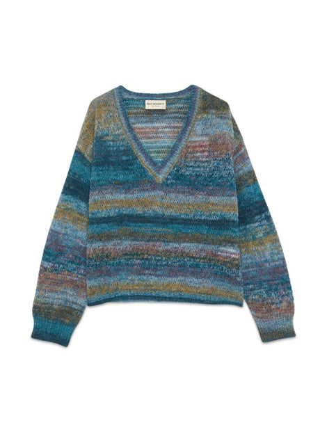 Pullover Roy Roger's BOHO WOOL & ALPACA Donna - Blu