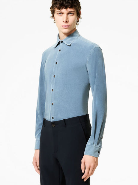 Camicia Rrd PIQUÈ TECHNO WASH Uomo - Blu