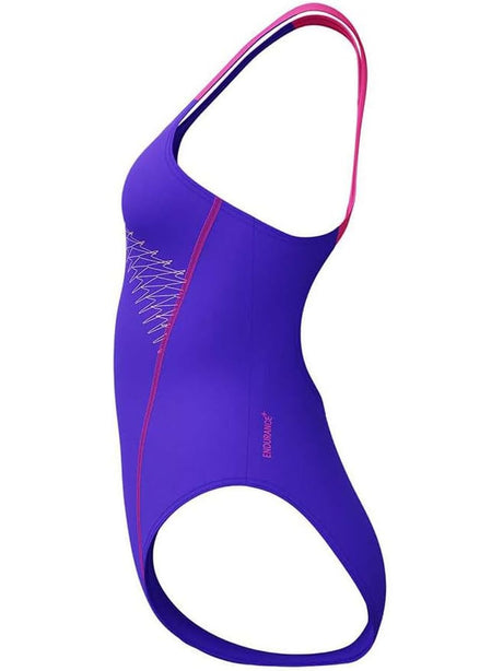 Costume Sportivo Speedo WOMENS MEDLEY LOGO 1 PIECE Donna - Viola