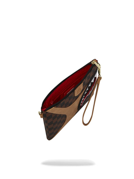 Borsa Pochette Sprayground Hennyville Crossover Clutch Uomo - Marrone