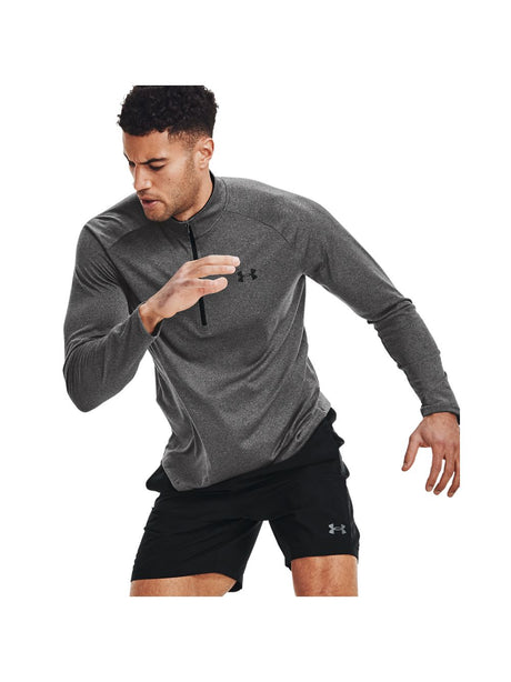 T-shirt Under Armour TECH 2.0 1/2 ZIP Uomo - Grigio