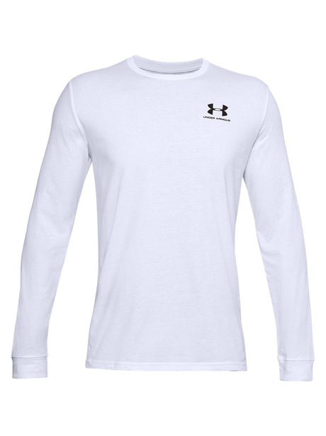 T-shirt Under Armour SPORTSTYLE LEFT CHEST LS Uomo - Bianco