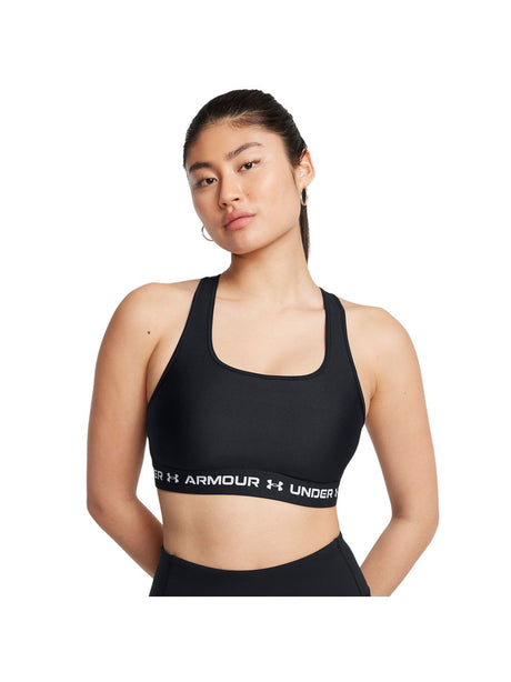 Top Sportivo Under Armour CROSSBACK MID Donna - Nero