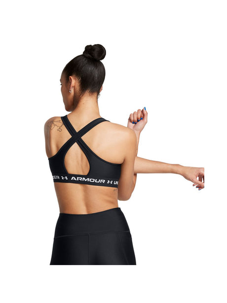 Top Sportivo Under Armour CROSSBACK MID Donna - Nero