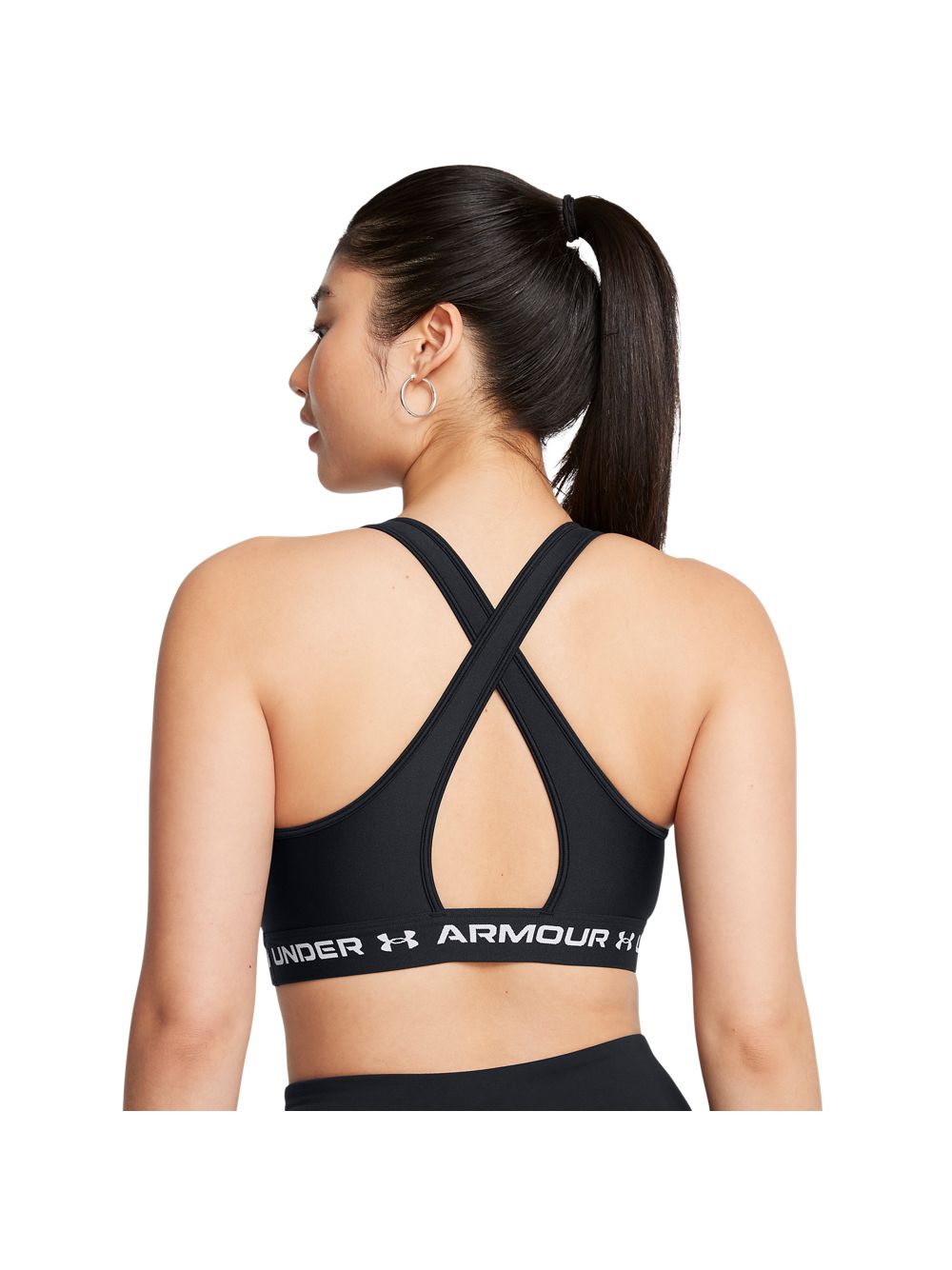 Top Sportivo Under Armour CROSSBACK MID Donna - Nero