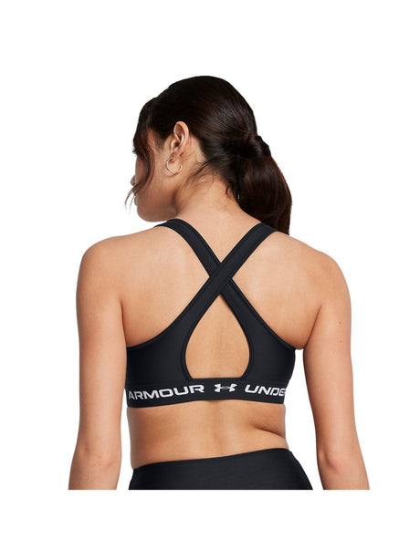 Top Sportivo Under Armour CROSSBACK MID Donna - Nero