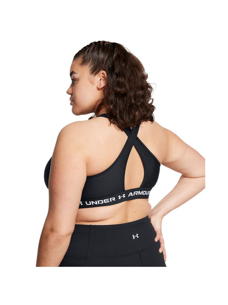 Top Sportivo Under Armour CROSSBACK MID Donna - Nero