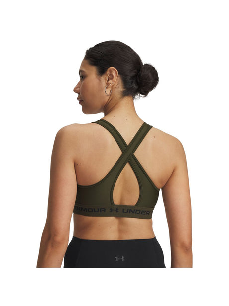 Top Sportivo Under Armour CROSSBACK MID Donna - Verde