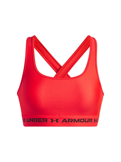 Top Sportivo Under Armour CROSSBACK MID Donna - Rosso