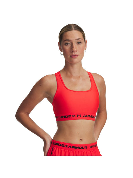 Top Sportivo Under Armour CROSSBACK MID Donna - Rosso