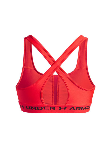 Top Sportivo Under Armour CROSSBACK MID Donna - Rosso