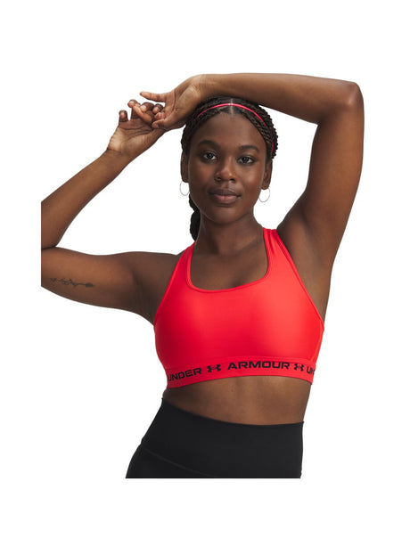 Top Sportivo Under Armour CROSSBACK MID Donna - Rosso
