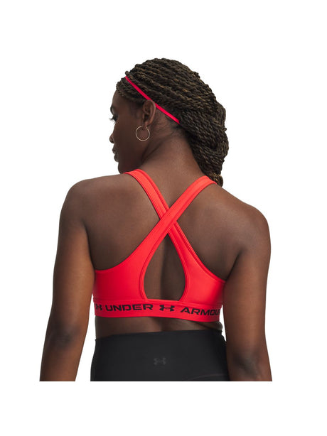 Top Sportivo Under Armour CROSSBACK MID Donna - Rosso
