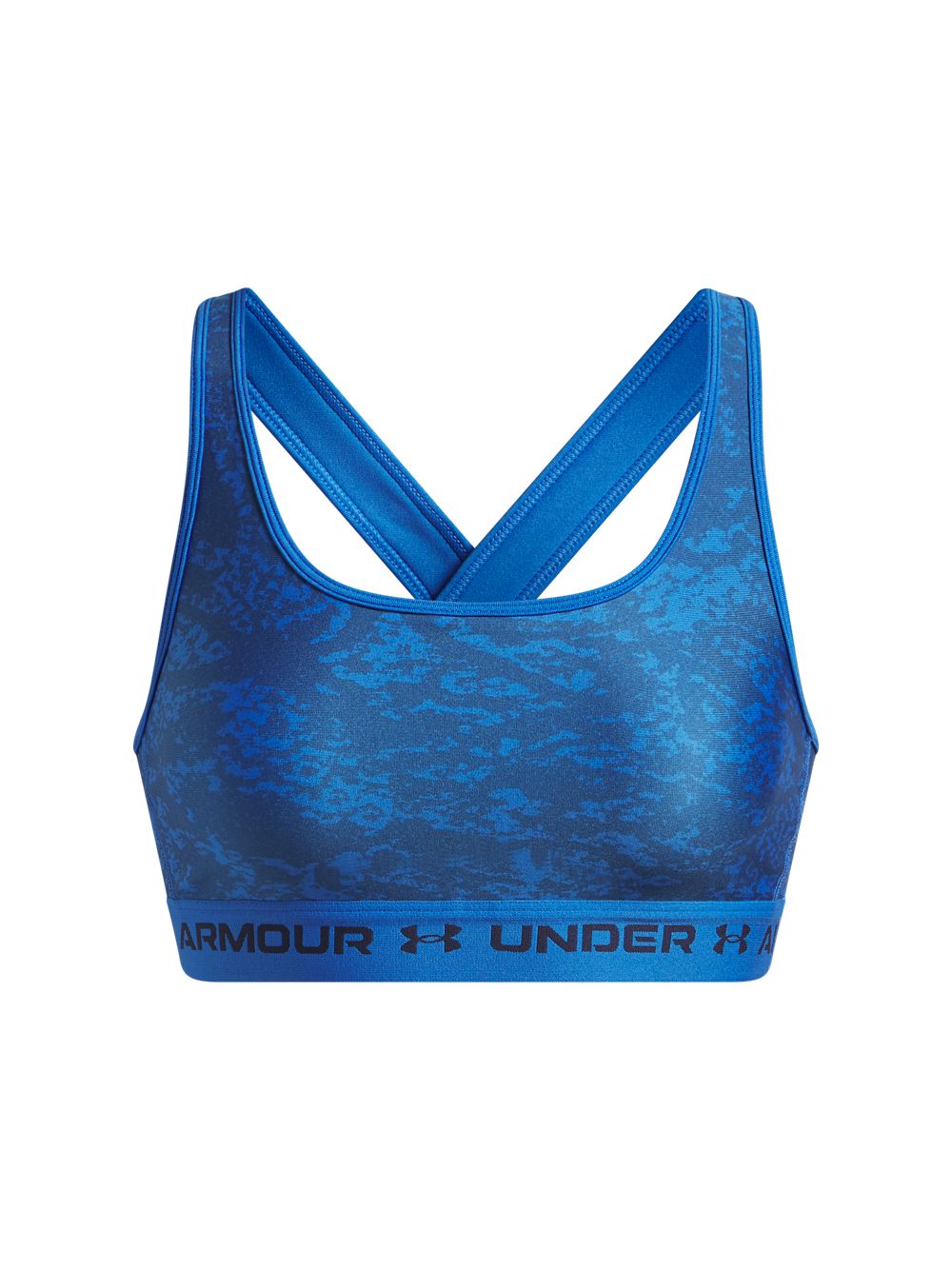 Top Sportivo Under Armour CROSSBACK MID PRINT Donna - Blu