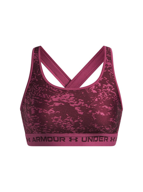 Top Sportivo Under Armour CROSSBACK MID PRINT Donna - Fuxia