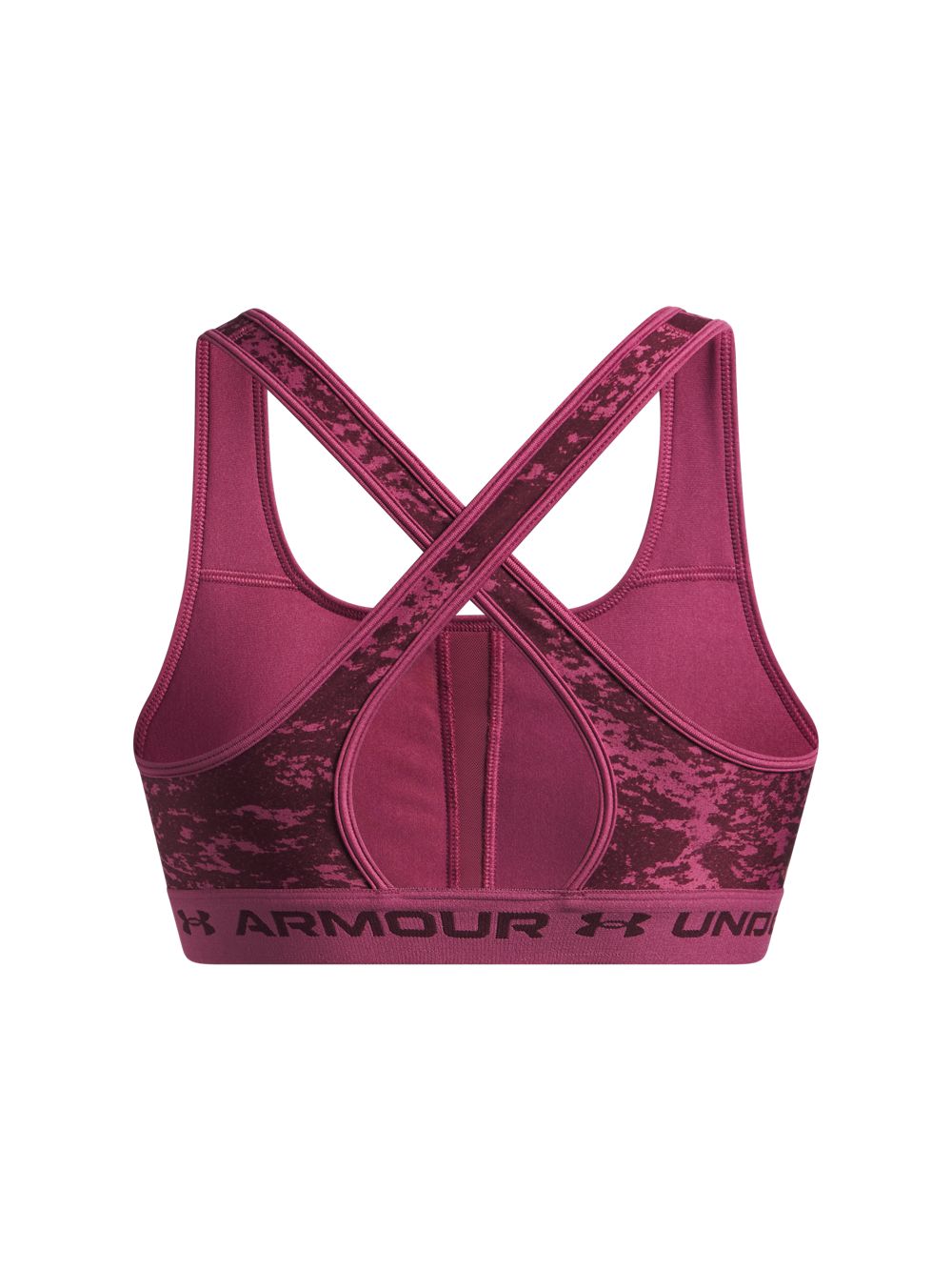Top Sportivo Under Armour CROSSBACK MID PRINT Donna - Fuxia