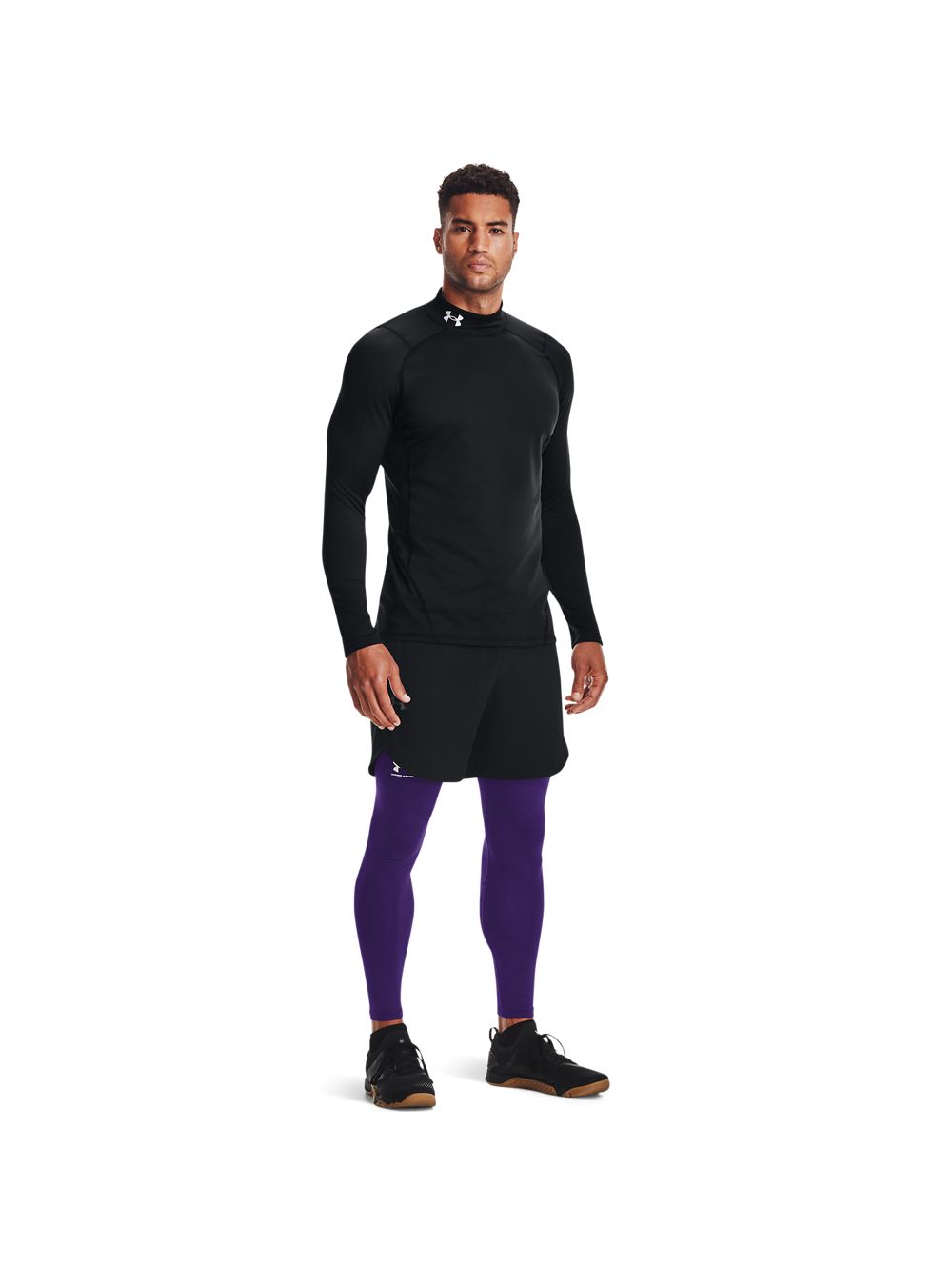 T-shirt Under Armour CG ARMOUR FITTED MOCK Uomo - Nero