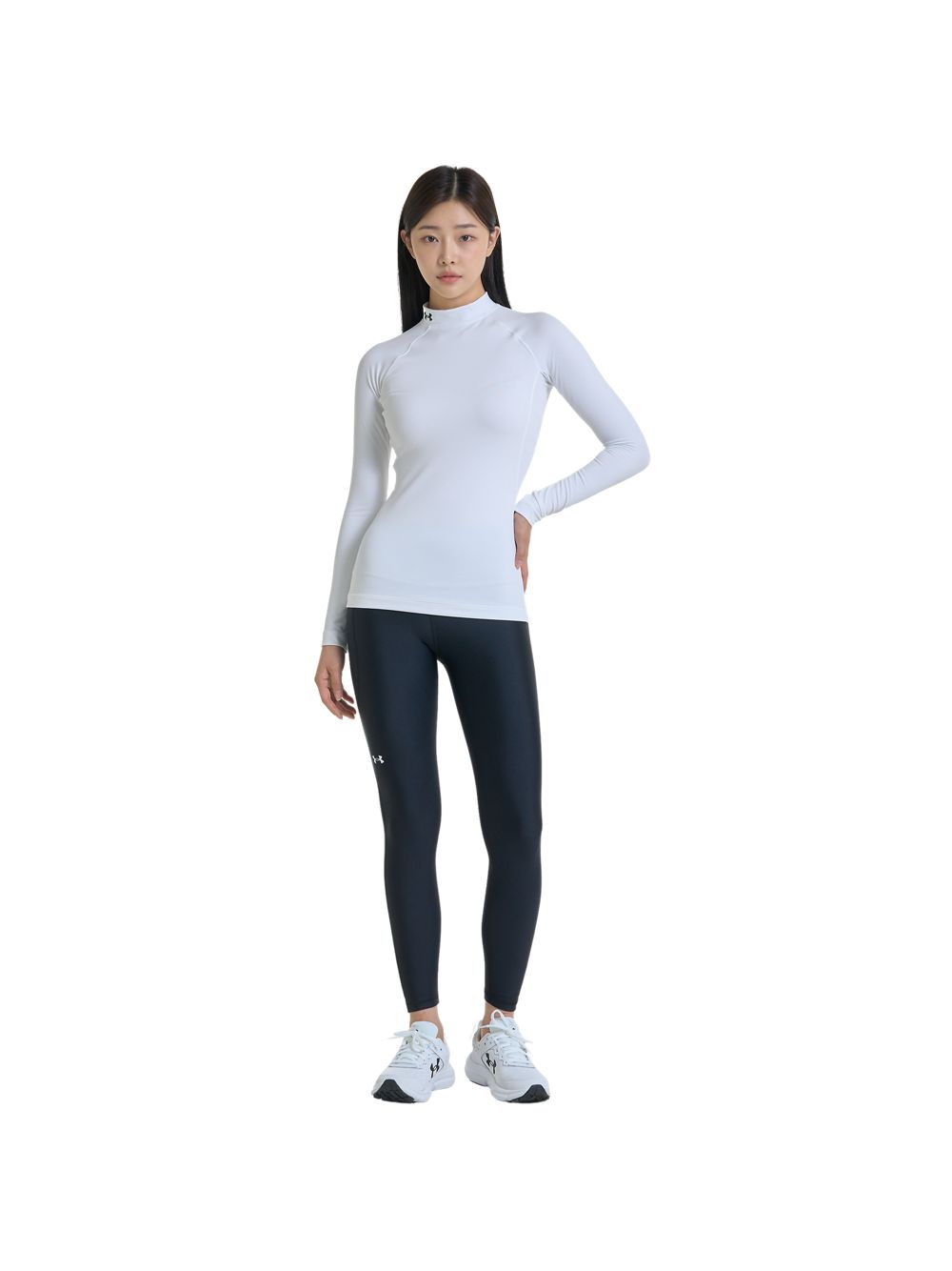 T-shirt Under Armour CG AUTHENTICS MOCKNECK Donna - Bianco