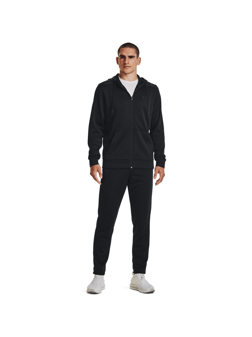 Felpa Under Armour ARMOUR FLEECE FZ HOODIE Uomo - Nero
