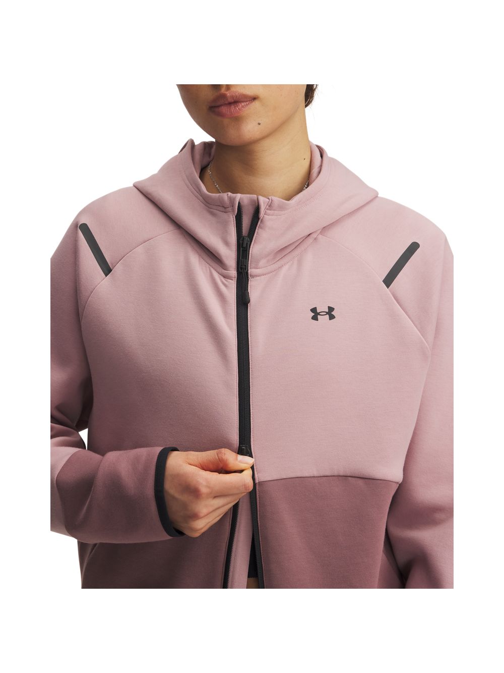 Felpa Under Armour UNSTOPPABLE FLEECE FZ Donna - Rosa